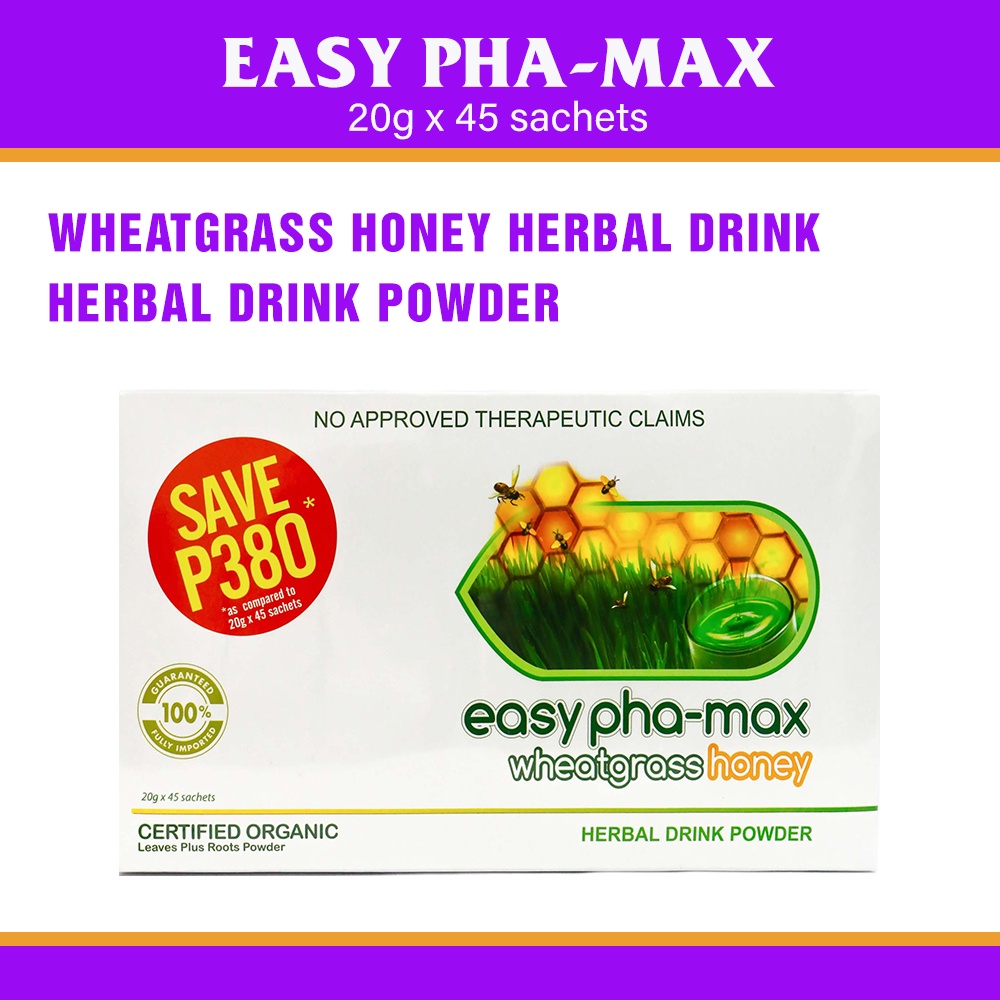 Easy PhaMax Wheatgrass Honey Herbal Drink 20g x 45 Sachets Shopee
