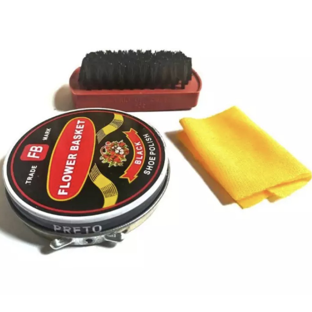 Black Paste Shoe Polish for Leather Shoes Wax Cream with Shine Brush Shopee Philippines