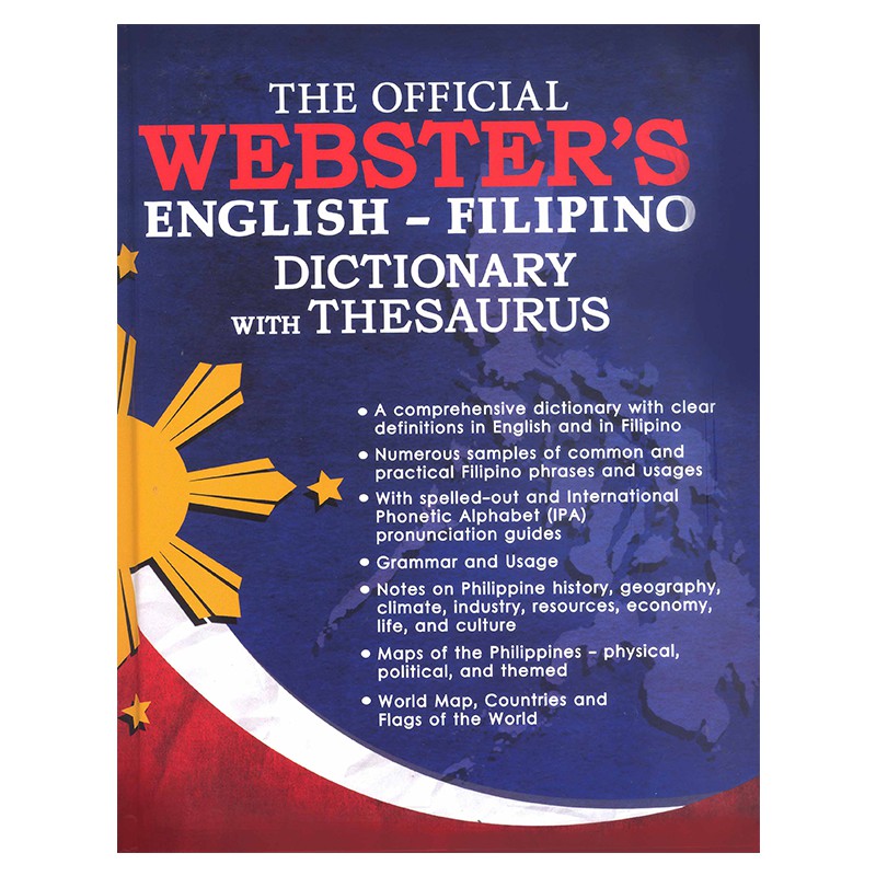 THE OFFICIAL WEBSTER'S ENGLISHFILIPINO DICTIONARY WITH THESAURUS Shopee Philippines