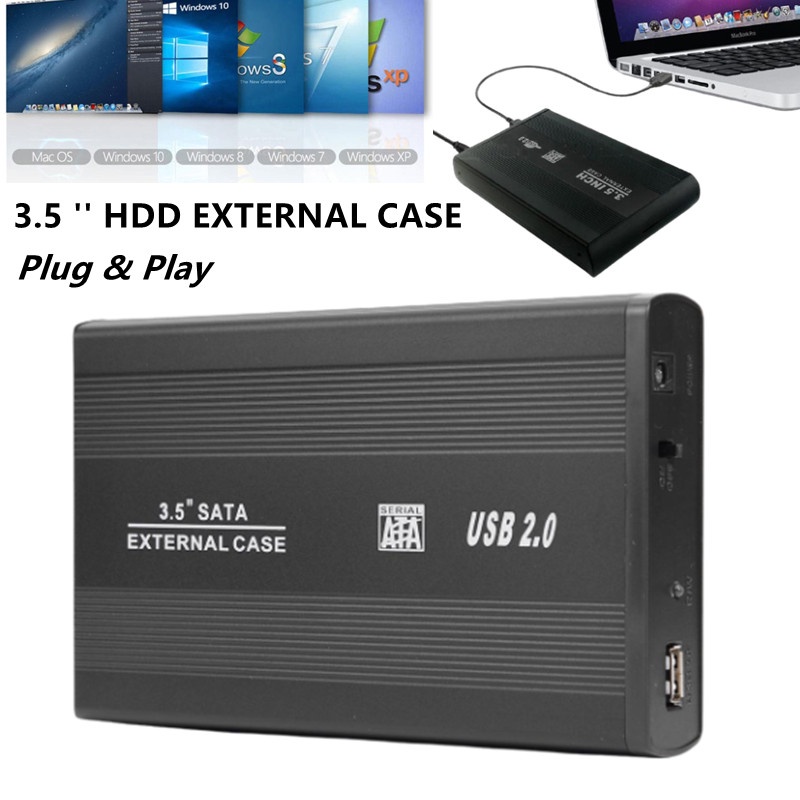 3.5 inch Hard Disk Drive Case SATA to USB 2.0 Adapter External HDD