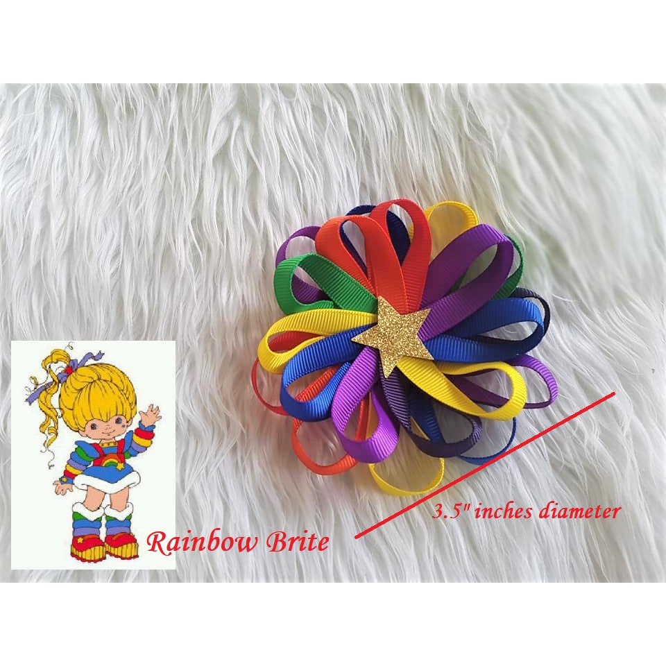 Cod Rainbow Brite Bow Inspired Girls Hair Accessories Shopee