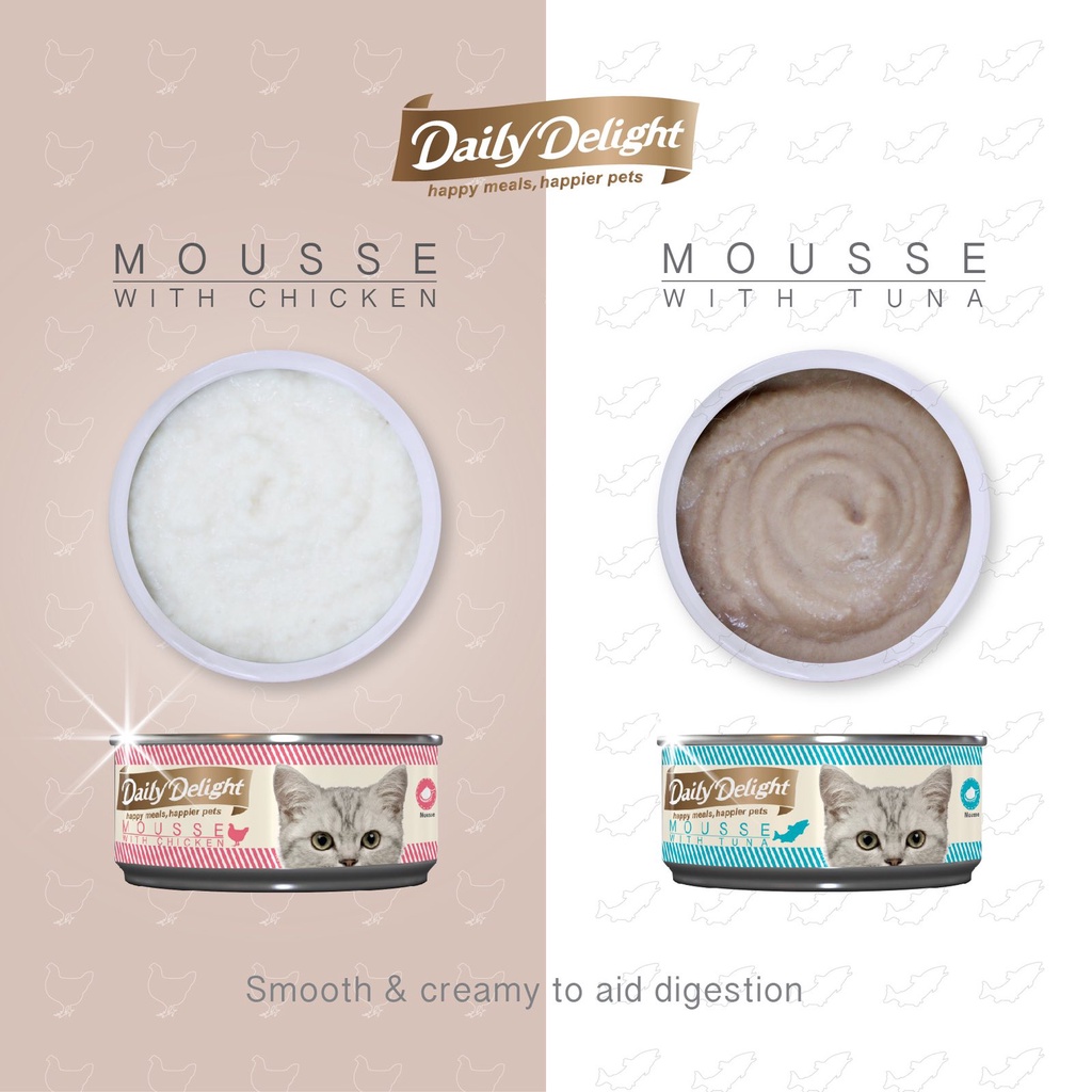 Daily Delight Mousse With Tuna / Chicken Wet Cat Food 80g (Grain Free