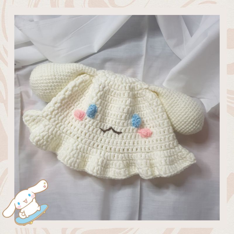 Crochet Sanrio/ Sanrio Hat/ Usahana/ Crochet Bucket hat/ Usahana Sanrio