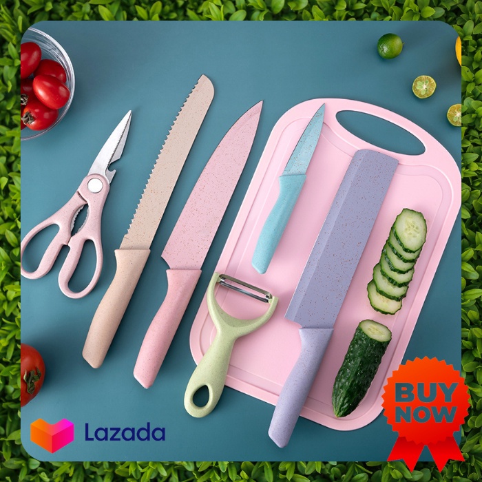 Trees Kitchen Store Original Evcrierh 6pcs Knife and Kitchen Set high