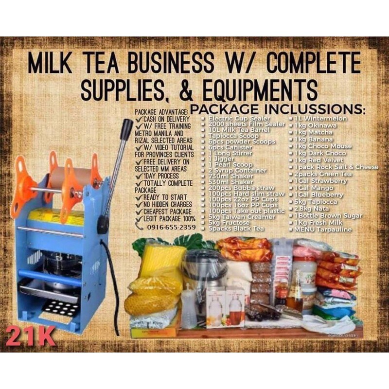 MILK TEA BUSINESS W/ COMPLETE SUPPLIES & EQUIPMENT | Shopee Philippines