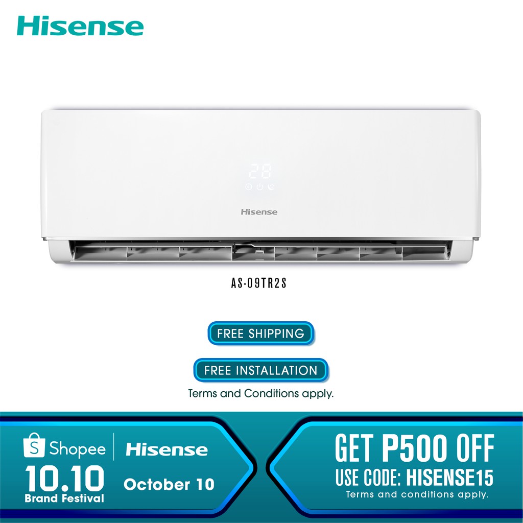 Hisense 10hp Split Type Inverter Air Conditioner As 09tr2s Shopee Philippines 0532