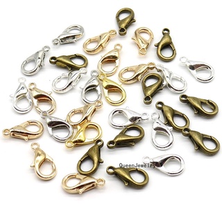 10pcs/lot Wholesale Price Lobster Clasps 12mm Bronze/Gold Lobster Clasps Hooks For Necklace Bracelet DIY Jewelry Making