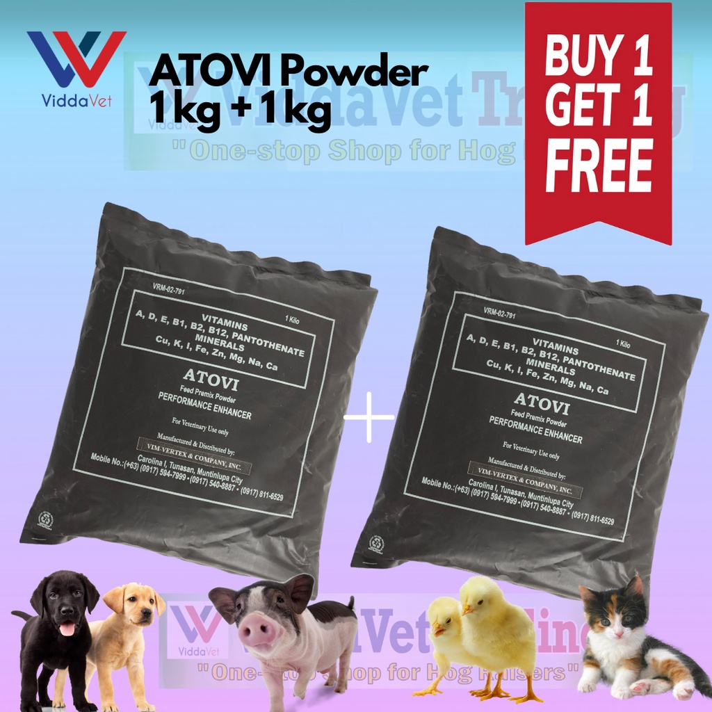 Atovi BUY 1 TAKE 1 PROMO wonder powder 1 kg  1 kg + 1 kg Atovi for livestock poultry pets swine