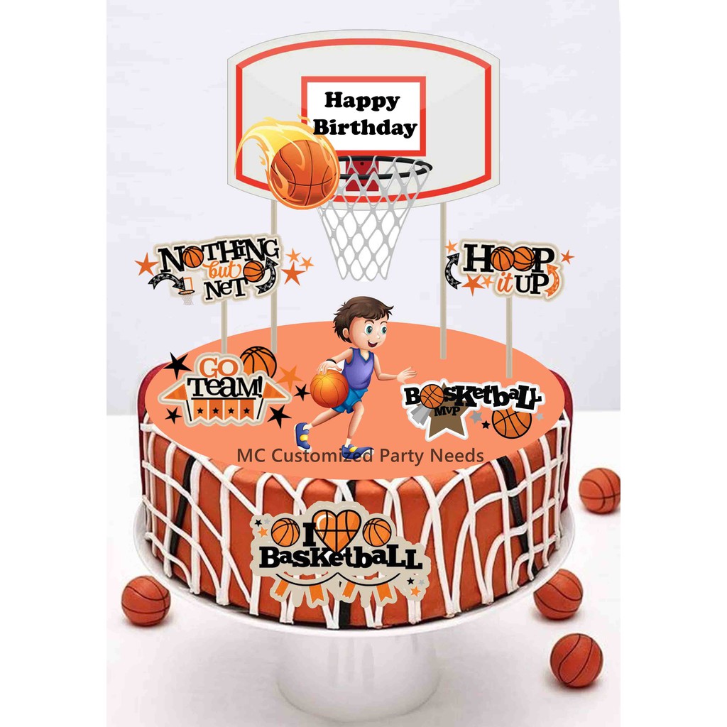 BASKETBALL THEME cake topper (D3) Shopee Philippines