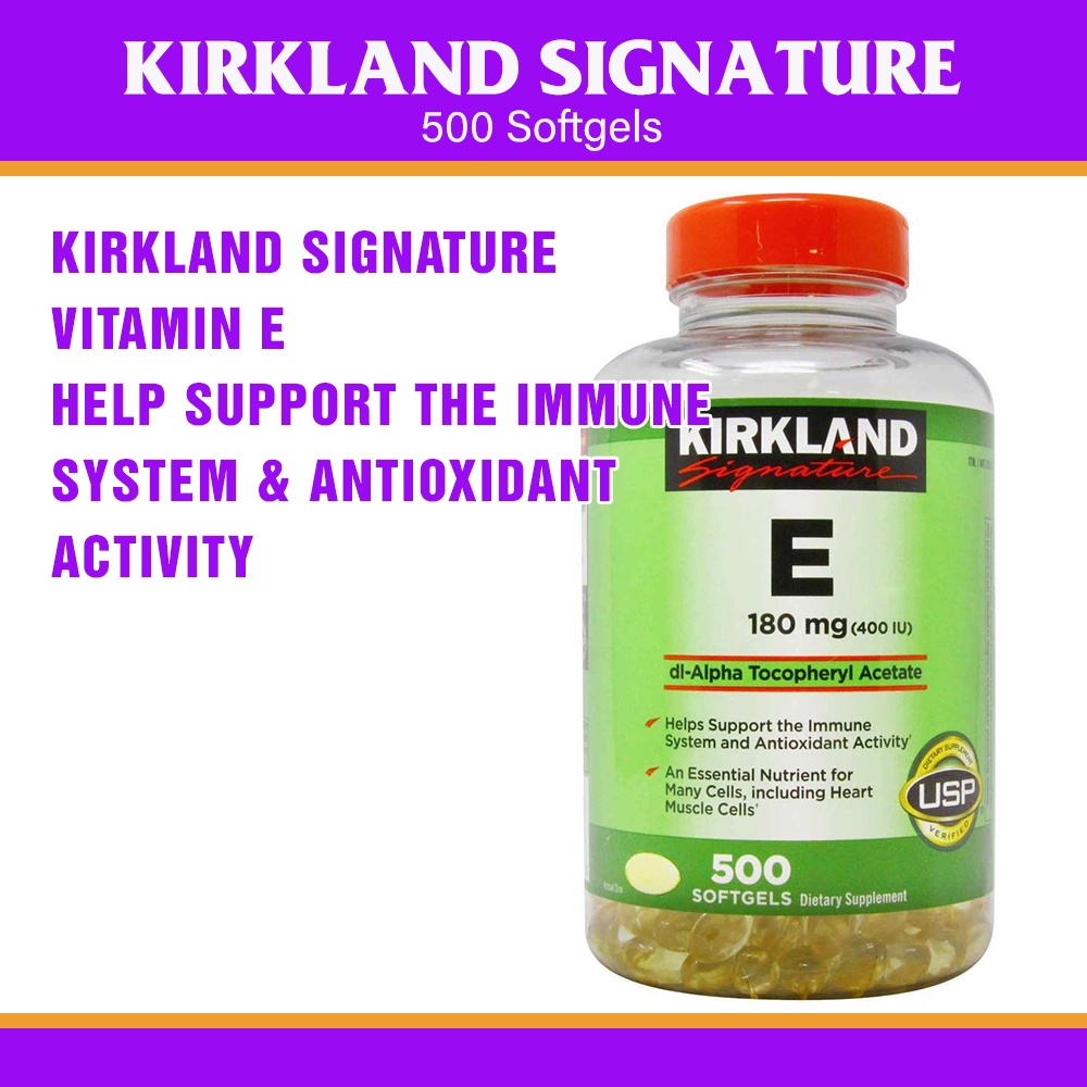 Kirkland Signature Vitamin E 180 mg 500 Softgels Shopee Philippines