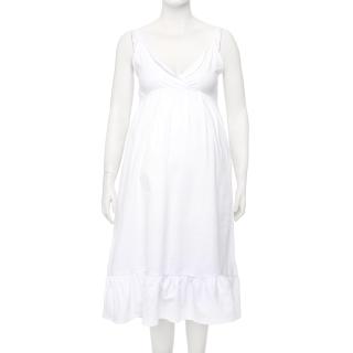 maternity slip dress white