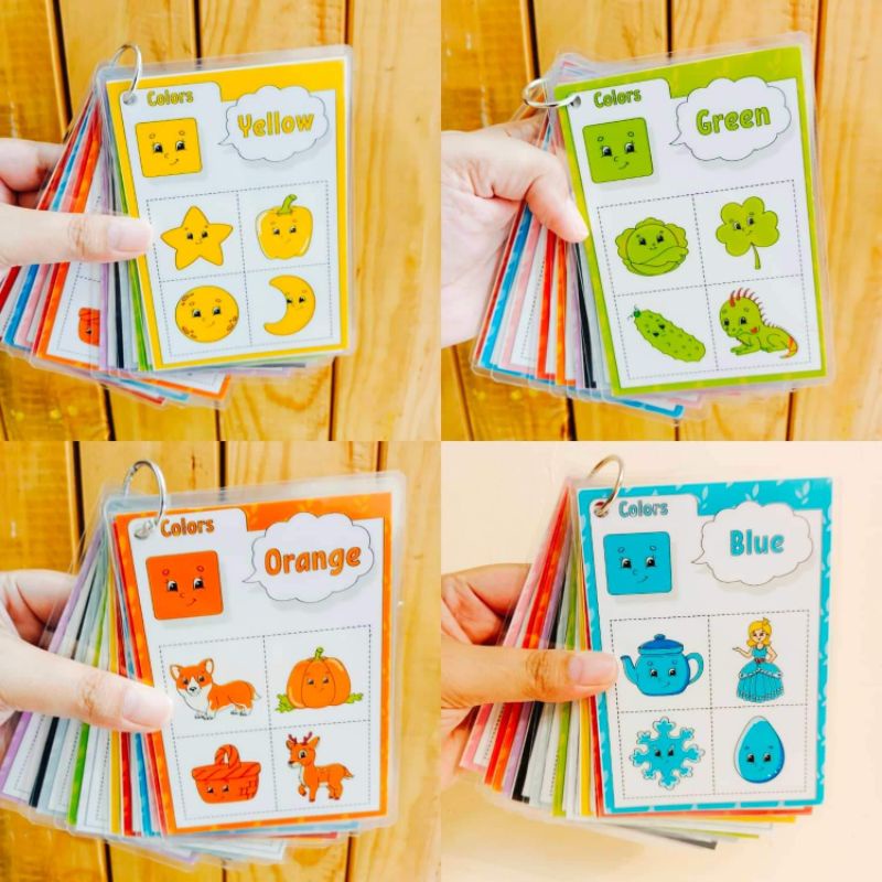 colors educational laminated flash cards simple Shopee Philippines