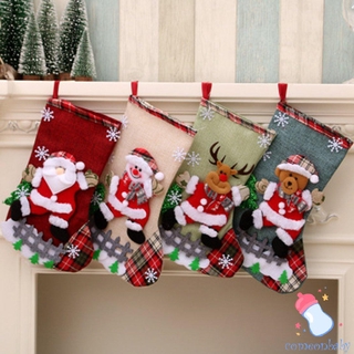 【4 Styles】Large Santa Clause Socks For Christmas Decoration 1pcs