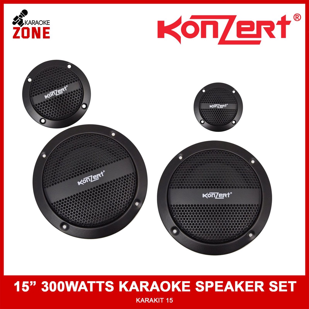 KONZERT Karakit 15 Karaoke Speaker Set / Karaoke Speaker Set / Konzert