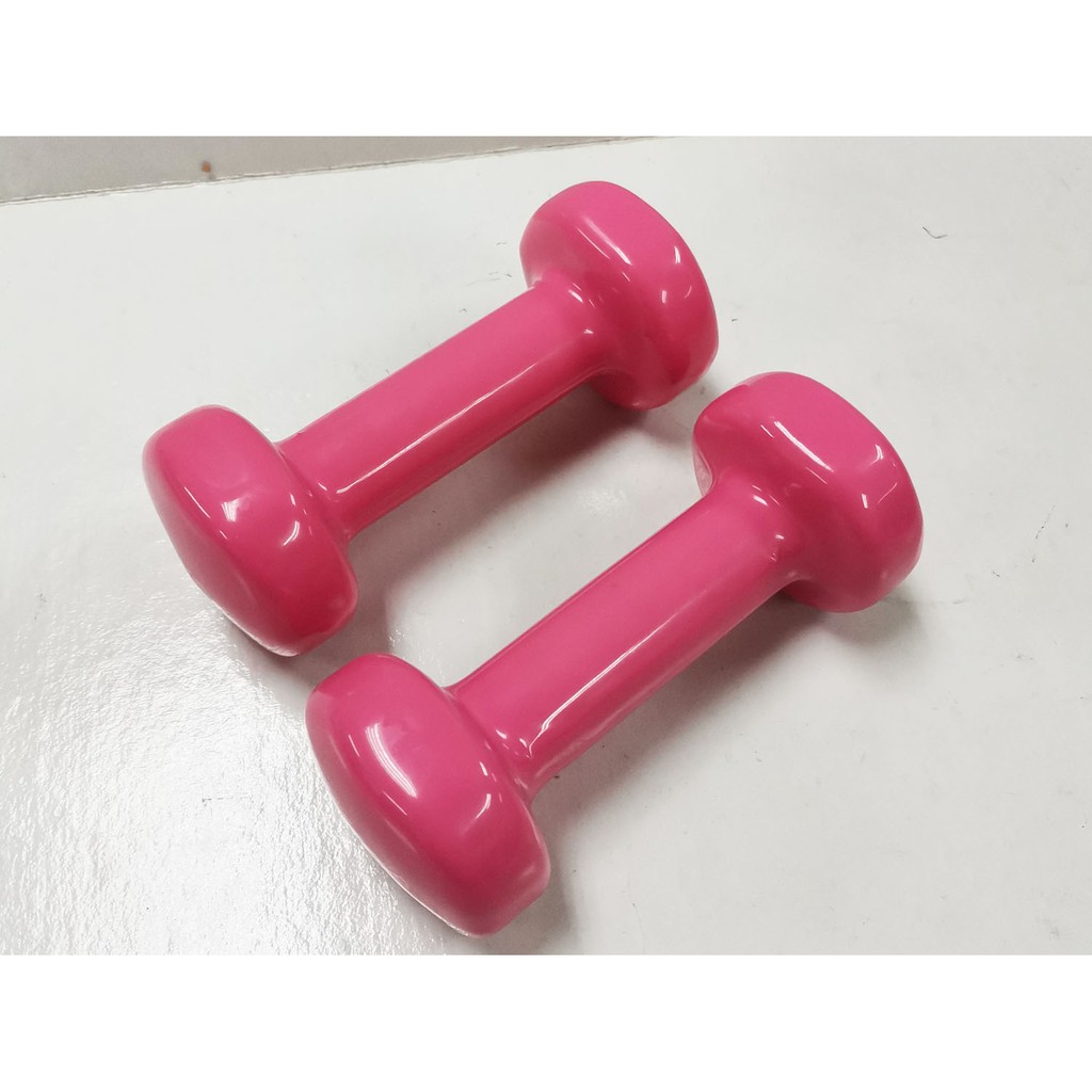 pink dumbbell set