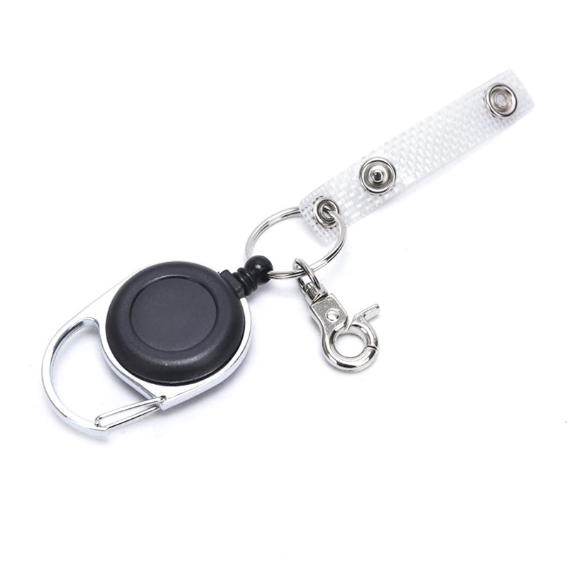 Download 60cm Retractable Keyring Metal Wire Keychain Clip Pull Anti Lost Id Card Holder Xph Shopee Philippines