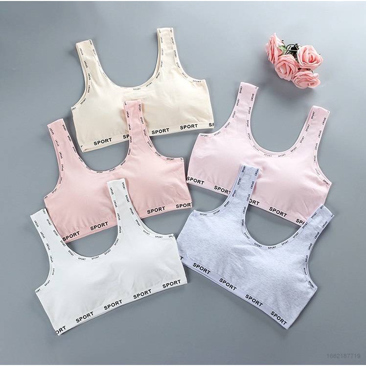 Doly Plus size Teens Bra For Girl Kids bralette tops Girls fat breast