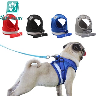 [COD&READY]  Dog Harness Dog Leash and collar Dog Vest Reflective dog leash with harness for dog
