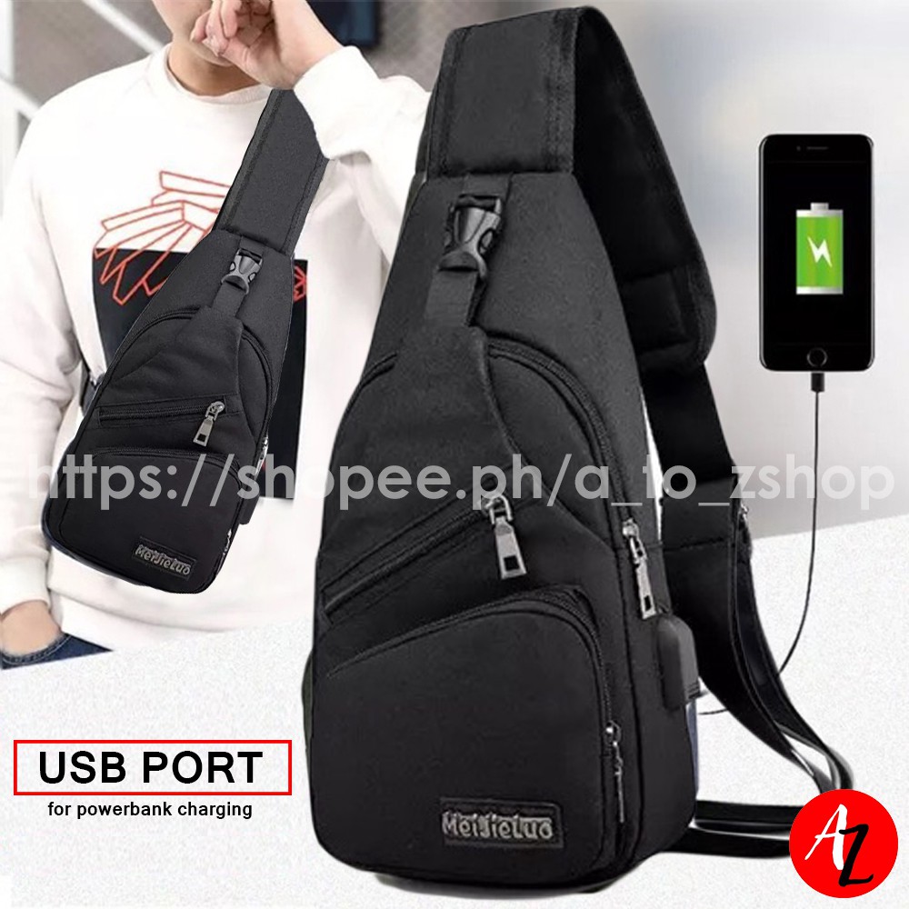 sling bag with usb port