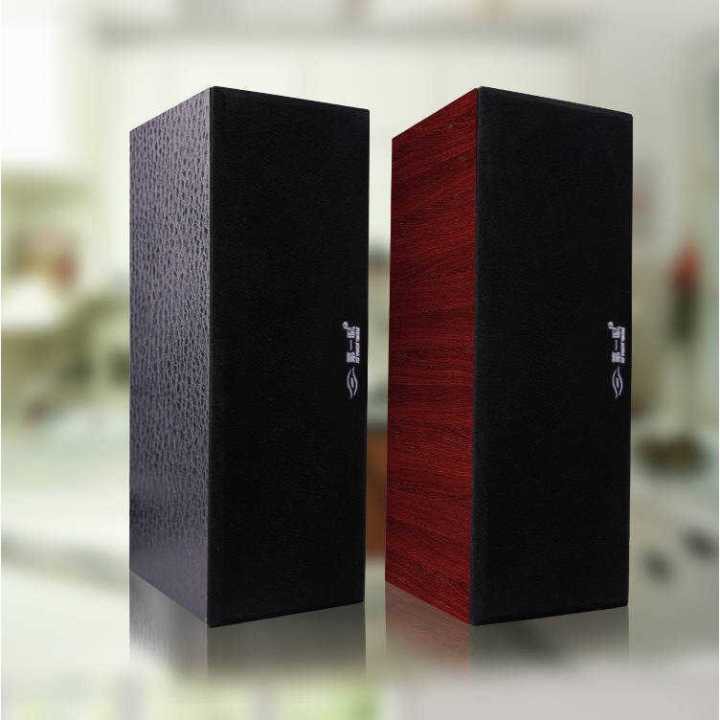 wood computer speakers