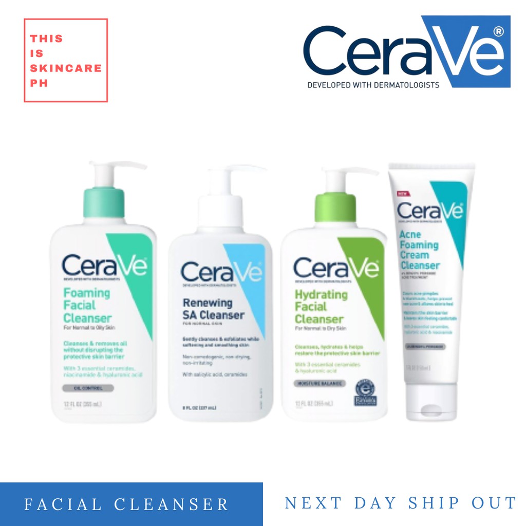 Cerave Facial Cleansers (Hydrating/Foaming/SA Cleanser/Acne Foaming ...