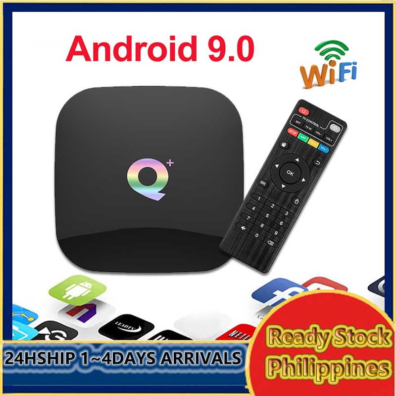 Q Plus Smart TV Box Android 9.0 TV Box 4G+32G 6K Ultra HD Streaming
