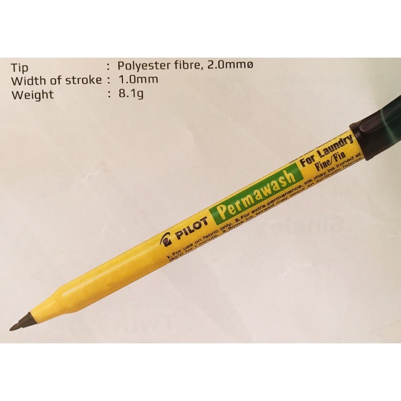 Pilot Permawash Laundry Pen Made in Japan Shopee Philippines