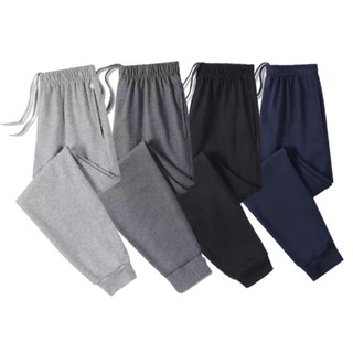 Unisex Cotton Plain Jogger Pants With Zipper
