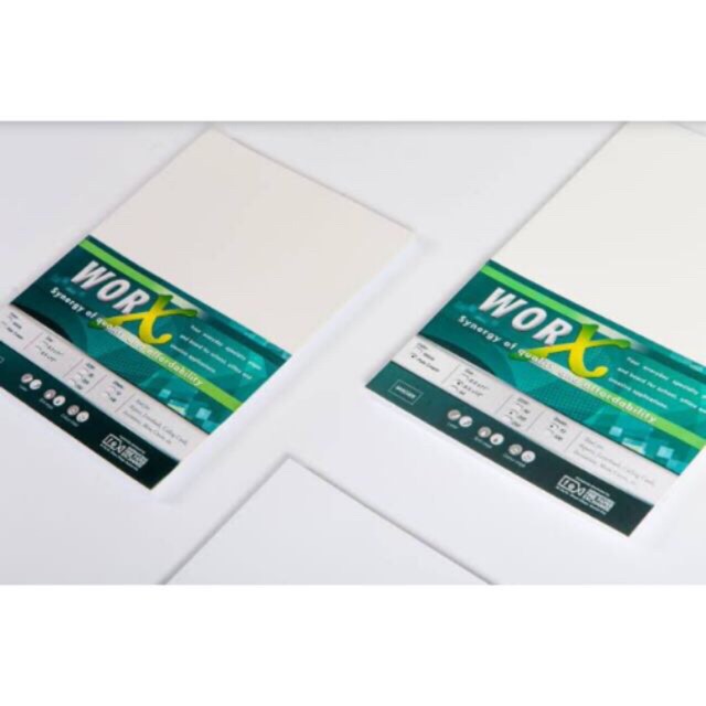 Worx Specialty/Board Paper 200 gsm White / Pale Cream , Short/Long Size 10sheets/pk Shopee