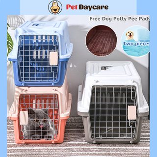 ❤️❤️Pet Daycare Pet Travel Cage Airline Approved Dog Cat Outdoor Carrier Small Animal Air Box Car Transport Crate Large Standard Size High Quality