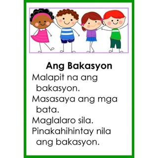 Tagalog Reading For Kids Colored | Shopee Philippines