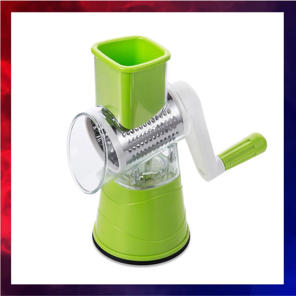 KNJ Tabletop Drum Grater 3 in 1 Shredder Slicer Grater Stainless Steel