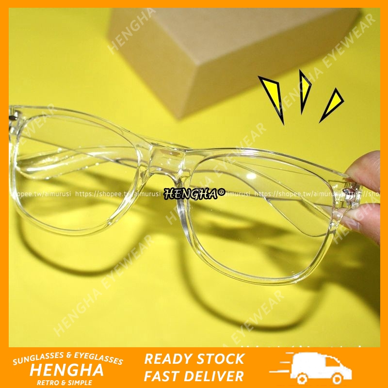 🆕Hengha🆕Korean Ulzzang Fashion Eyeglasses Lens Replaceable Shopee