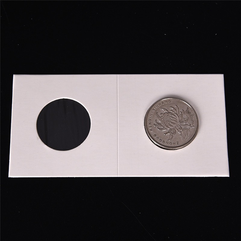 50Pcs White Cardboard 2x2 Mylar Coin Holders with Storage Box Holder  wbJCAUJOP 