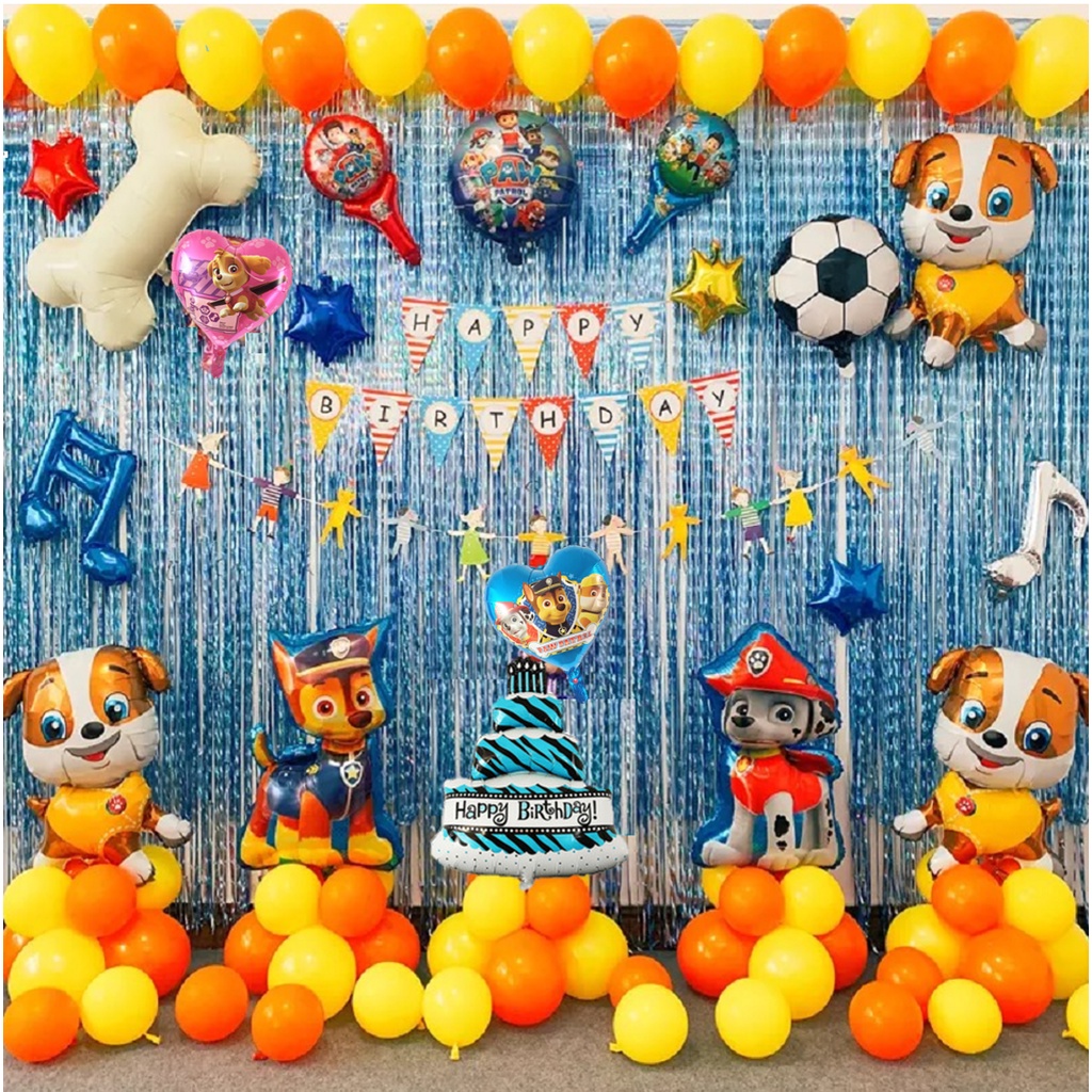 70pcs/set Paw--Patrol Party Decorations Paw--Patrol Balloons Paw