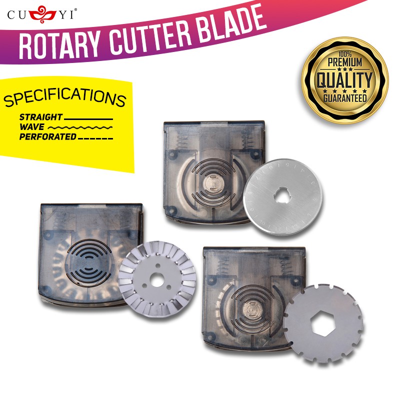 CUYI 3Way Rotary Cutter Blade ( Straight / Wave / Perforated