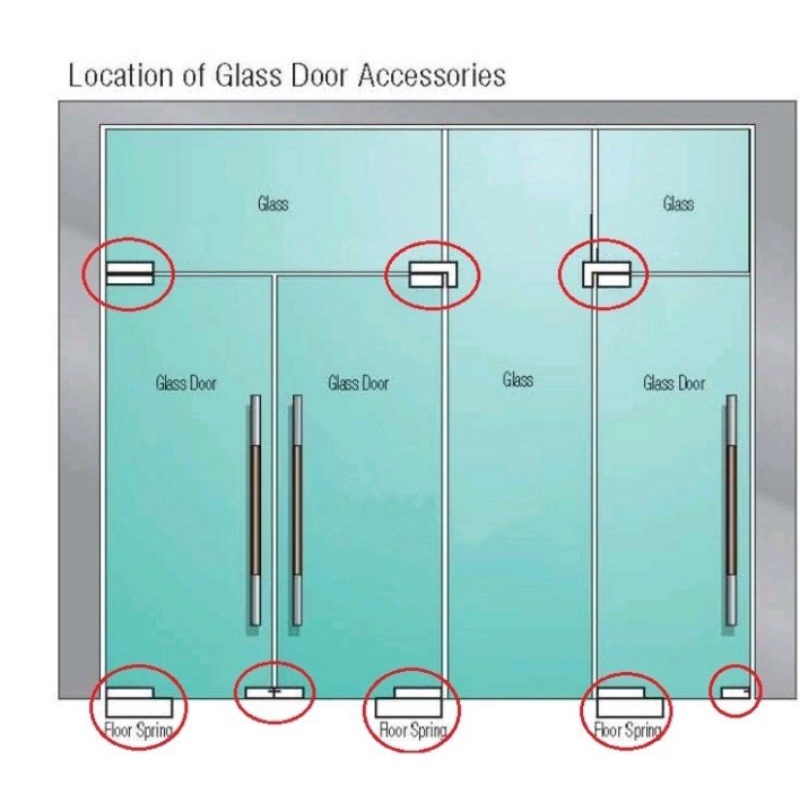PHOENIX Glass Door Patch Fittings Stainless SUS304 Mirror Finished