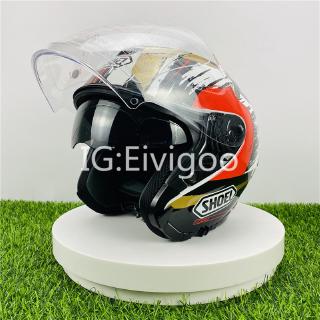 Shoei X14 Half Helmet  Lucky  Cat  Double Lens Half Helmet  