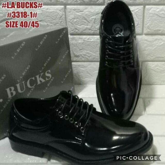 black shining shoes