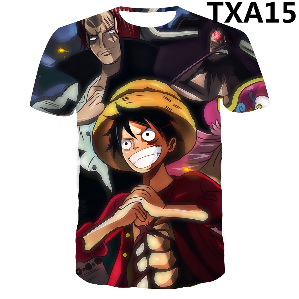 2021 Classic Hot Anime One Piece Luffy 3D Print T-shirt Short Sleeve Tops |  Shopee Philippines