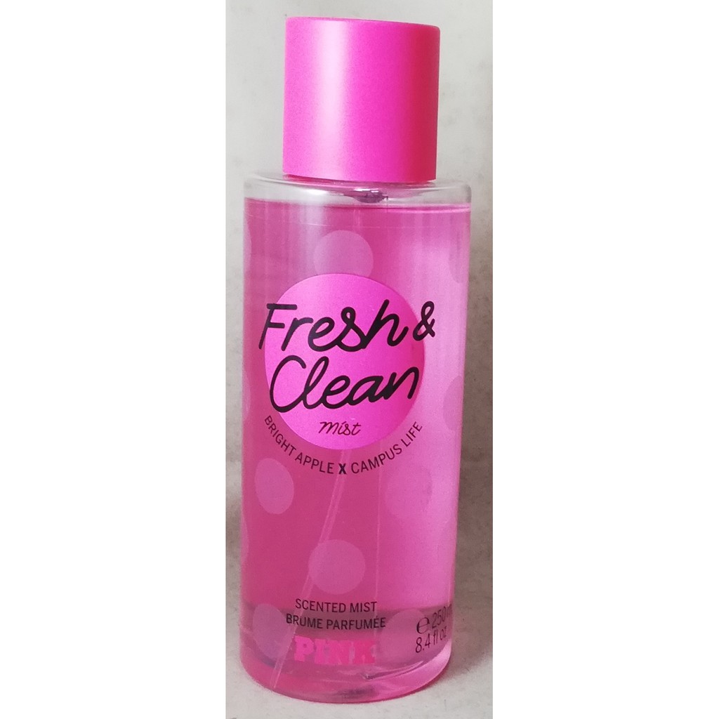 victoria secret pink body mist fresh and clean