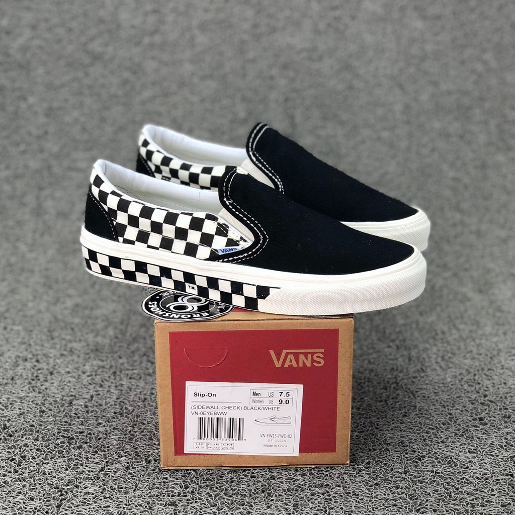 vans slip on full black original