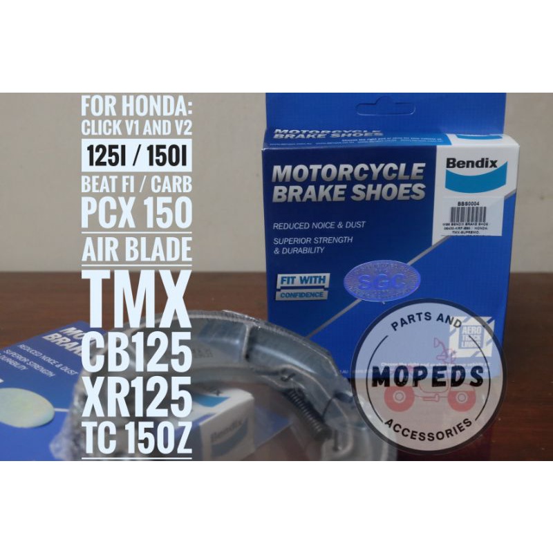 MS6 Bendix Brake shoe honda click v1 & v2, beat FI/Car, PCX150