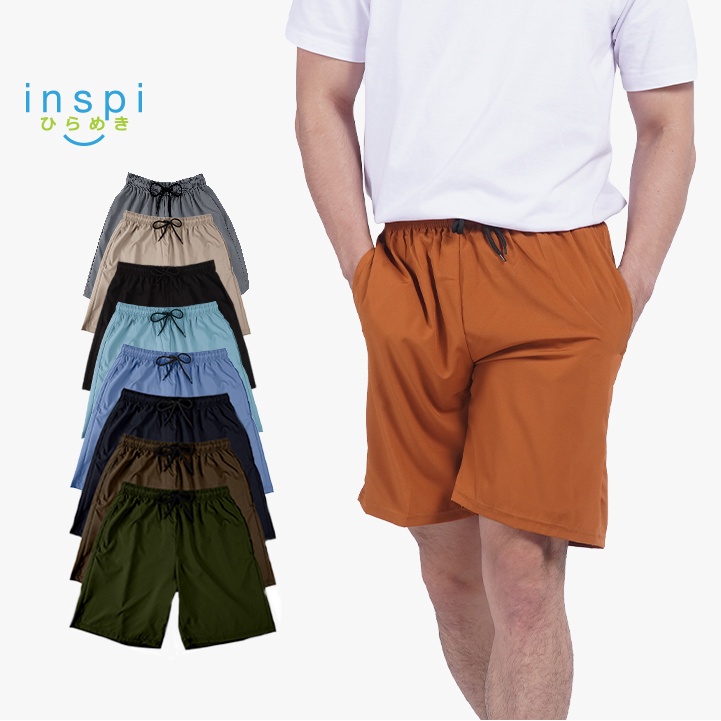 Inspi Training Taslan Shorts For Men Summer Korean Short For Women Plus Size Black Beach Outfit Shopee Philippines