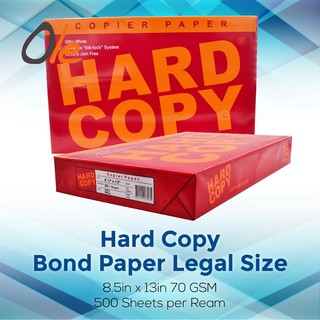 Bond Paper Hard Copy 1 Ream 500 Sheets Long or Legal Bond Paper 70gsm ...