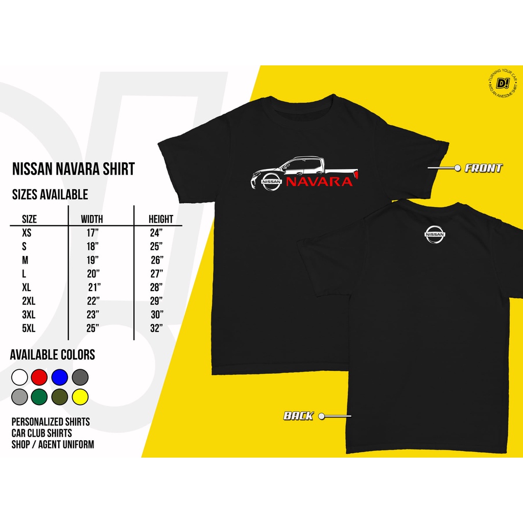 Nissan Navara Shirt ( Parts and Accessories ) | Shopee Philippines