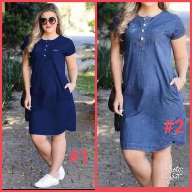 shopee denim dress