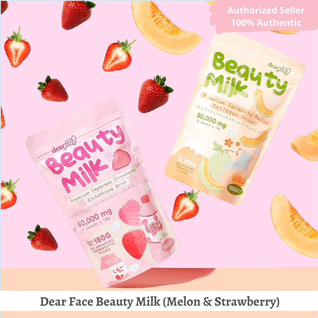 Dear Face Beauty Milk Premium Japanese Melon Collagen Drink (10 sachets