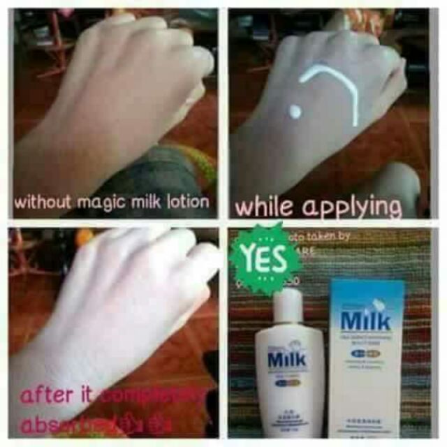 milk lotion whitening skin