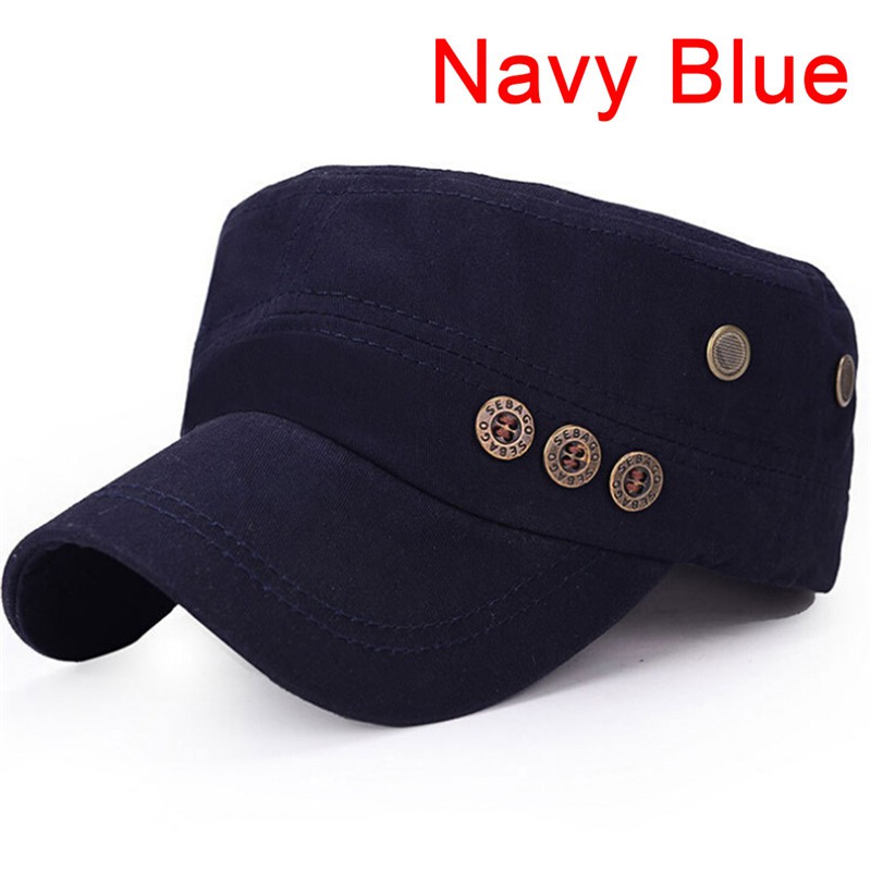 blue peaked cap